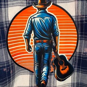 Original Hooded Ombre Flannel with Graphic